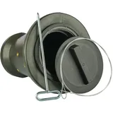 berger + schröter gmbh Berger & Schröter | Futtertrommel Futterkegel Kegelform Sauenkreisel Kirrtrommel mit Bodenanker & Befestigungsseil, 14mm Löcher mit verstärkten Metallösen Fütterung Schwarzwild für 18kg Kirrgut