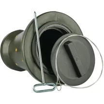 berger + schröter gmbh Berger & Schröter | Futtertrommel Futterkegel Kegelform Sauenkreisel Kirrtrommel mit Bodenanker & Befestigungsseil, 14mm Löcher mit verstärkten Metallösen Fütterung Schwarzwild für 18kg Kirrgut