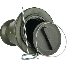 berger + schröter gmbh Berger & Schröter | Futtertrommel Futterkegel Kegelform Sauenkreisel Kirrtrommel mit Bodenanker & Befestigungsseil, 14mm Löcher mit verstärkten Metallösen Fütterung Schwarzwild für 18kg Kirrgut