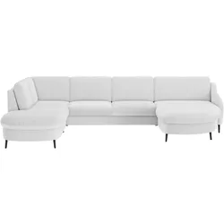 Wohnlandschaft SIT & MORE "Soul U-Form", silber, B:372cm H:90cm T:239cm, 100% Polyester, Sofas, wahlweise mit Bett und Bettkasten