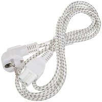 Goobay 93314 Warmgeräte Anschlusskabel 2m Kabel mit Schutzkontaktstecker Weiß