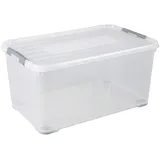 Curver 243857 Aufbewahrungsbox HANDY stapelbar (L x B x H) 800 x 500 x 390 mm Transparent, Silber 1
