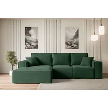 altdecor Ecksofa Cord 2-Sitzer Grün