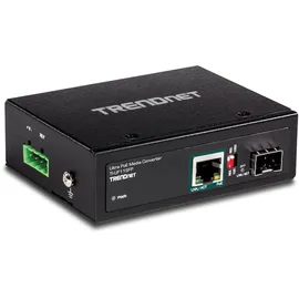 TRENDNET TI-UF11SFP Industrial Media Converter, RJ-45, SFP, PoE++