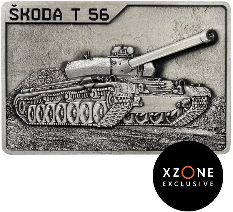 Sammlerplakette World of Tanks - Škoda T-56 (Xzone Exklusiv)