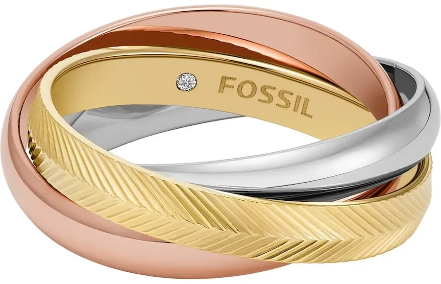 Fossil Damenring Edelstahl Ringe   