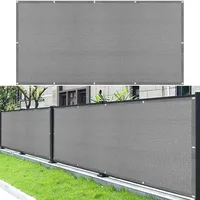 Balkon Sichtschutz mit Ösen 90 x 275 cm Uv-Schutz, Windschutz Balkonabdeckung Balkonumspannungen mit Ösen Kabelbinder Und Kordel Sichtschutz für Balkon Terrasse, Hellgrau