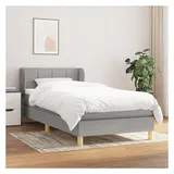 vidaXL Boxspringbett 100 x 200 cm Hellgrau