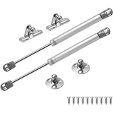 Vinabo Hydraulic Gasdruckfeder,Gasdruckfedern,2 Stücke Gasstoßdämpfer Möbel Gasfeder 100N Gasdämpfer Dämpfer für Klappen Schranktür Stoßdämpfer Küchenschrank Soft Close Klappenfeder, Silber