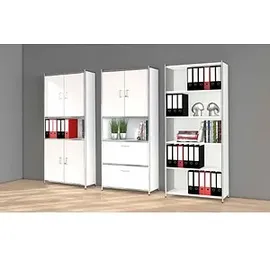 Kerkmann Anbautisch höhenverstellbar Lago weiß, chrom halbrund 80,0/100,0 x 100,0 x 72,0 - 82,0 cm