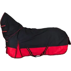 Weidedecke Full Neck Polarfleece 600D BASICLINE schwarz/rot 155 CM