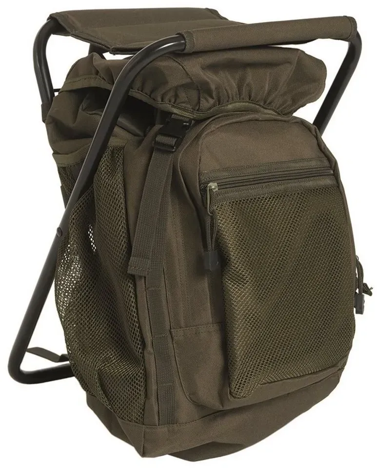 Mil-Tec Rucksack ANSITZRUCKSACK MIT HOCKER, Hocker grün