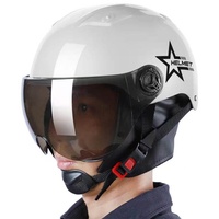 ACMEDE Jethelme Rollerhelm Sturzhelm Chopper Helm mit Visier Sonnenblende für Damen Herren Kinder Jethelm Roller Helm Kids Scooter Helm Schwarz, 54-62CM