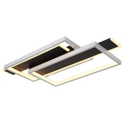 Deckenleuchten Designleuchte Wohnzimmerlampe LED Aluminium schwarz opal eckig