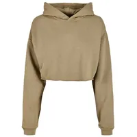 URBAN CLASSICS Oversized Cropped Kapuzenpullover Khaki 5XL