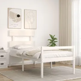 vidaXL Seniorenbett 90 x 200 cm Weiß