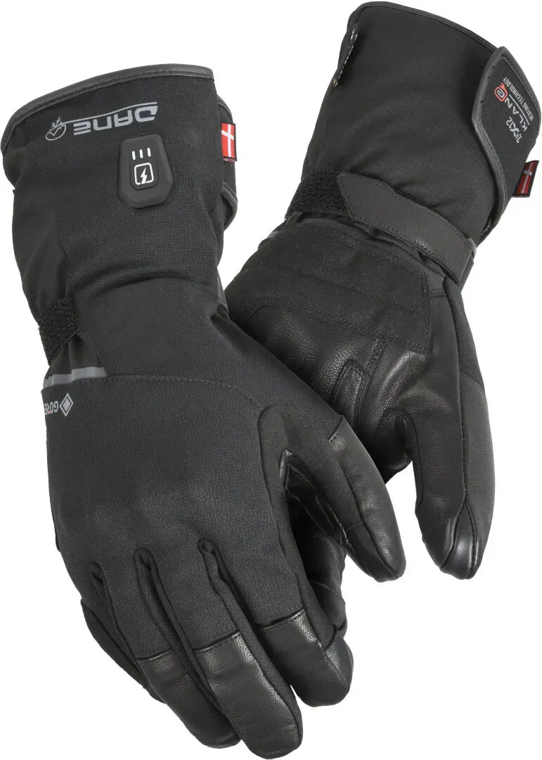 DANE Inuit beheizbare wasserdichte Winter Motorrad Handschuhe, schwarz, Größe 3XL für Männer