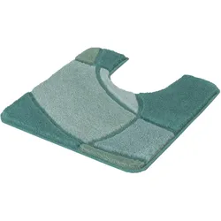 Badematte KLEINE WOLKE "Kent", grün, H:20mm, Polyacryl, Badematten, Badteppich, modernes Design, Hoch-Tief Effekt, waschbar