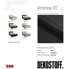 bromarkt Denver 180 x 200 cm H3 Schwarz
