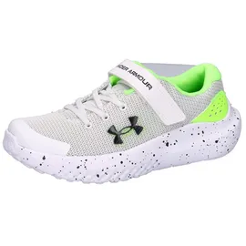 Under Armour Surge 4 Kinder White/Hyper Green/Black 32