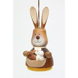Christian Ulbricht Baumbehang Wackelhase mit Babys natur 9,8 cm