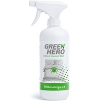 Green Hero Milbenallergie-EX 500ml, Bettwäsche Milbenspray, effektives Hausstaubmilben Spray für Matratzen und Bettwäsche, zur Unterstützung der Gesundheit bei Hausstaubmilbenallergien