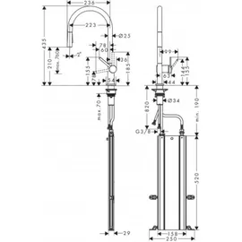 Hansgrohe Talis M54 edelstahl finish 72801800