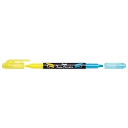 Pentel Textmarker 'TWIN CHECKER', 2 Spitzen, gelb/blau