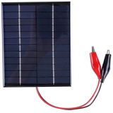 Wasserdichte 5W 12V Solarpanel Outdoor tragbar DIY Solar Ladegerät Polysilizium Epoxy Panel 136x110MM Solarladegerät für 9-12V Batterieladung (2Pcs)