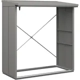 Hörmann Kaminholzregal Elegant-V Metall 181,4 x 102,5 x 198 cm grau