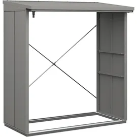 Hörmann Kaminholzregal Elegant-V Metall 181,4 x 102,5 x 198 cm grau