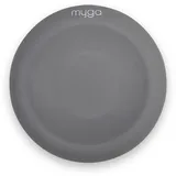 Myga Yoga Silikon Jelly Stützkissen für Hände, Handgelenke, Ellenbogen, Knie und Knöchel | runde und rutschfeste Yoga Knieunterlage | 15 cm | Grau