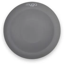 Myga Yoga Silikon Jelly Stützkissen für Hände, Handgelenke, Ellenbogen, Knie und Knöchel | runde und rutschfeste Yoga Knieunterlage | 15 cm | Grau