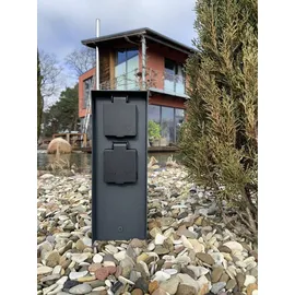 Bold Gartensteckdose 3-fach Schwarz 1 St.