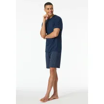 SCHIESSER Pyjama Schlafanzug kurz - Casual Essentials in Admiral Gr.: 50