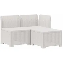 vidaXL 3-Sitzer Garten Sofa 0 x 0 x 0 cm Weiß