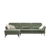 meinSofa Ecksofa Cord DANTE , grün , Maße (cm): B: 280 H: 91 T: 179