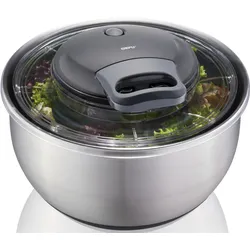 GEFU Salatschleuder »PULLIT«, schonendes Schleudern ohne Richtungswechsel, 4,5 L GEFU silber / transparent