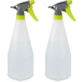 Relaxdays Sprühflasche, 2er Set, 1 l