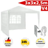 Faltpavillon 3x3 m Wasserdicht Gartenpavillon Gartenzelt Partyzelt Seitenteile