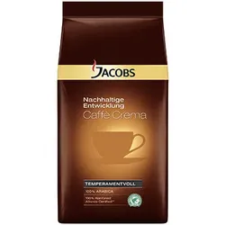 Jacobs Kaffee Nachhaltige Entwicklung Caffé Crema temperamentvoll ganze Bohne 1.000 g/Pack. 8711000506653 Jacobs