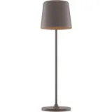 Brilliant LED Tischleuchte "Kaami - mobile LED Außen Tischlampe", braun (kaffee), Ø 10cm H: 37cm, 1 Stk., Leuchten, mobile LED Außen Tischlampe, 37 cm, 310 lm, Touchdimmer, USB, LED Tischleuchte