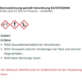 Felder Lötöl ST 500 ml Flasche DIN/EN29454-1