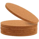 6 Stück Untersetzer aus Kork Vintage rund 10 cm korkuntersetzer