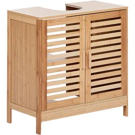 Beliani Waschbeckenunterschrank 60 x 60 x 30 cm Hellbraun