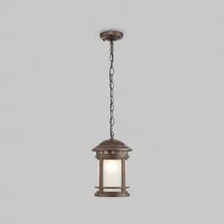 Maytoni Moderne Outdoor Pendelleuchte Salamanca 1x E27 excl. Braun aus Aluminum Energieeffizient 60W für Gärten, Terrassen, Außenanlagen