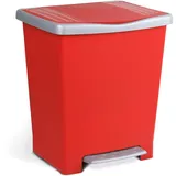 Tatay Mülleimer/Treteimer, 23 l, Kunststoff, 33,5 x 30 x 39 cm rot