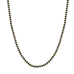 Yokoamii Halskette Metall-Legierung Naturstein in Gelbgold 50,0 cm Basiskette + 5,0 Verlängerung Damen 