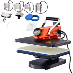 VEVOR Wärme Presse Maschine 12x15 Zoll 8in1 Sublimation Transfer T-shirt