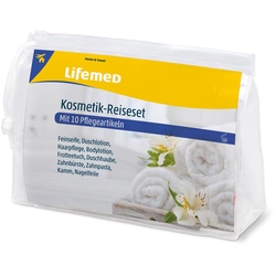 Reiseset Kosmetik Lifemed mit 10 Artikeln